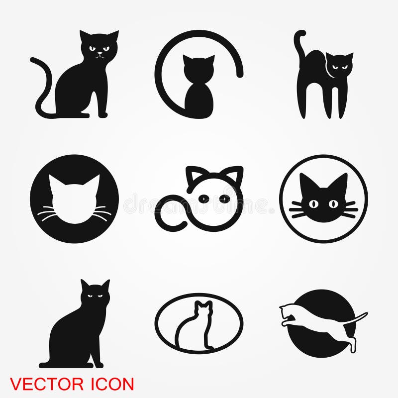 Graphisme De Chat Style Plat De Calibre De Vecteur De Conception De Logo Illustration Stock Illustration Du Graphisme Silhouette Graphisme De Chat Style Plat De Calibre De Vecteur De Conception De Logo Illustration Stock Illustration Du Graphisme Silhouette