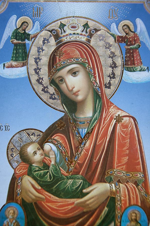 Graphisme de Mary et de Jésus avec des anges
