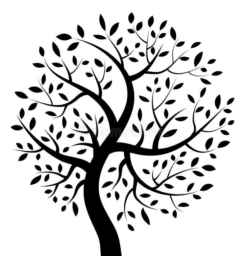  Graphisme  noir d arbre illustration de vecteur 