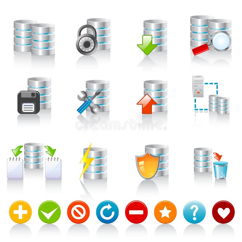 Graphismes de base de données illustration stock Graphismes de base de données illustration stock