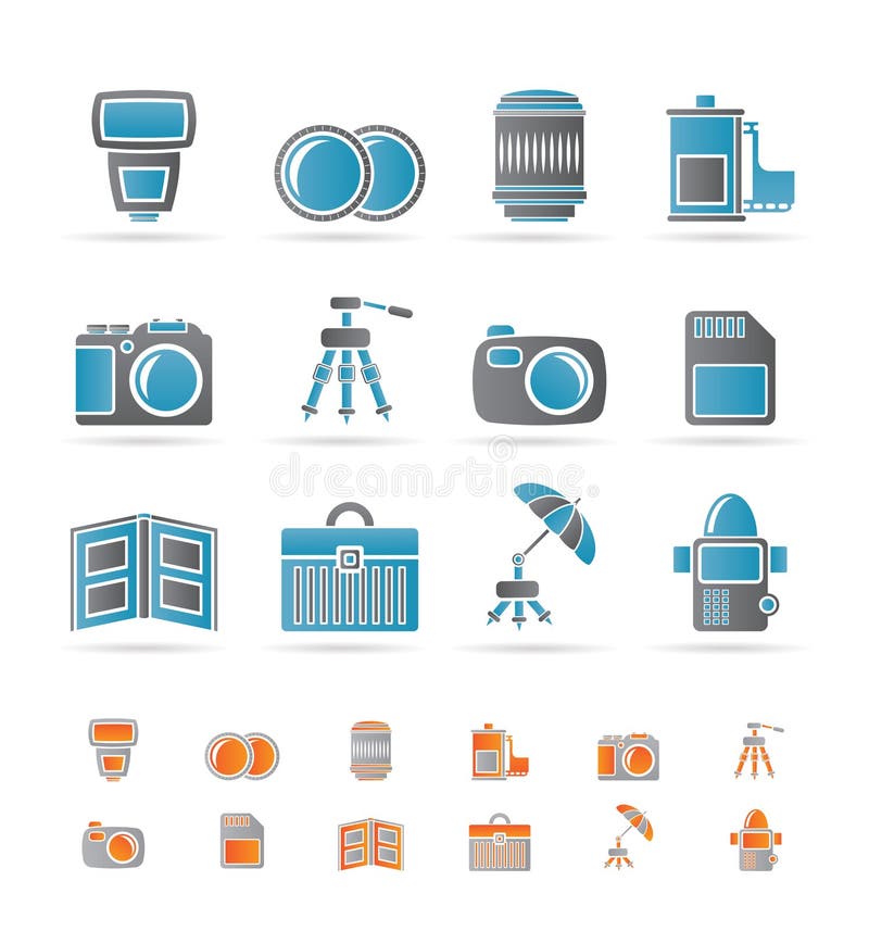 Graphismes de matériel de photographie illustration libre de droits Graphismes de matériel de photographie illustration libre de droits