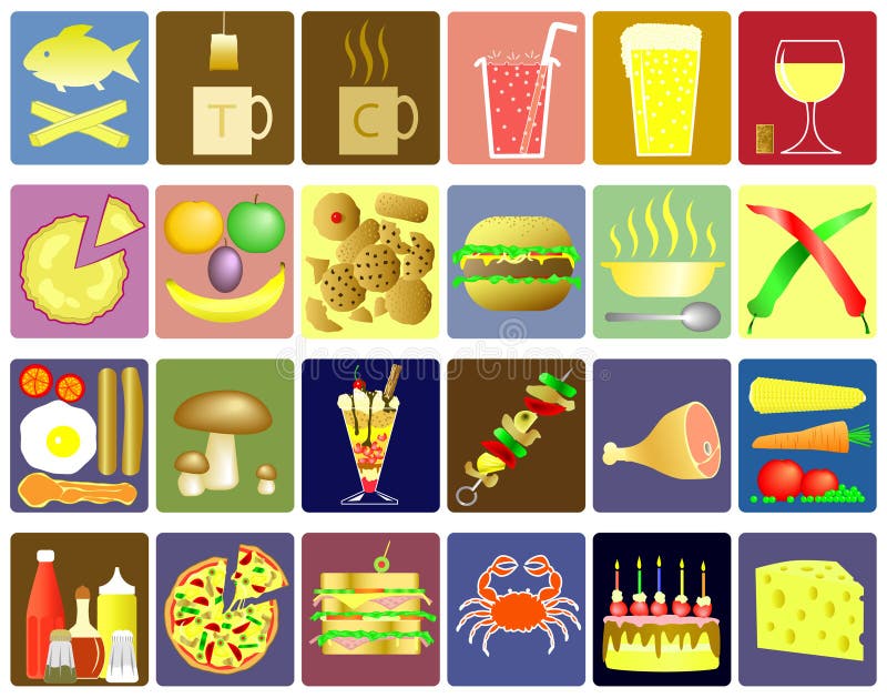 Graphismes de nourriture illustration libre de droits Graphismes de nourriture illustration libre de droits