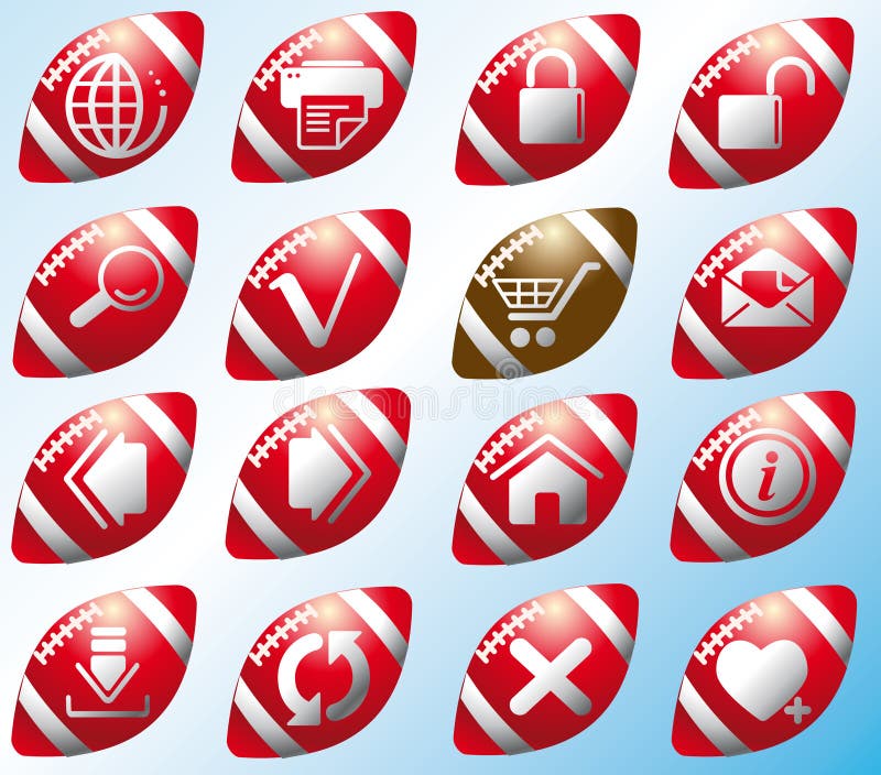 Graphismes de site Web et d'Internet sur les football illustration libre de droits Graphismes de site Web et d'Internet sur les football illustration libre de droits