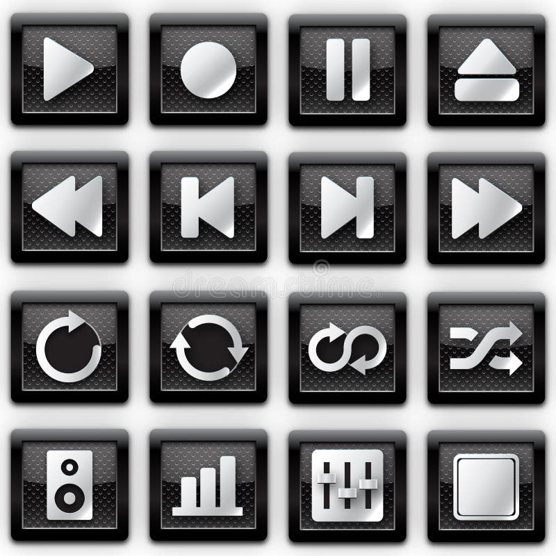 Graphismes en métal de reproducteur multimédia illustration stock Graphismes en métal de reproducteur multimédia illustration stock