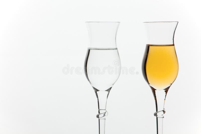 Groenland Atticus Meer Grappa in glasses stock image. Image of tasty, color - 11499925