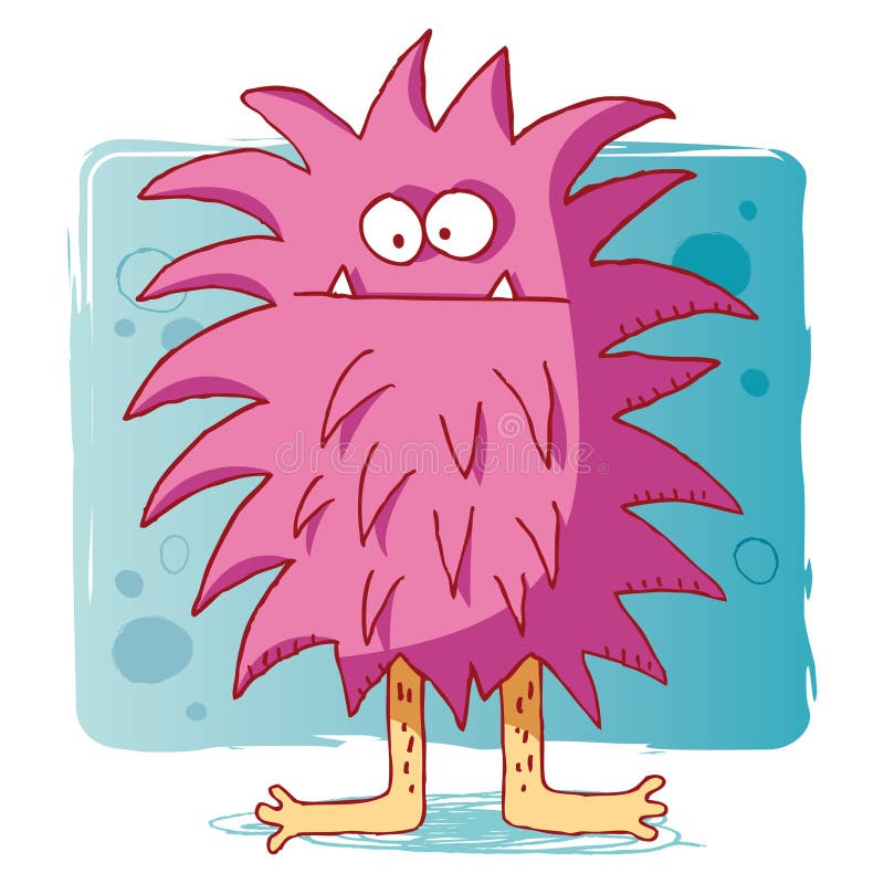 Grappige bacteriën/grappig monster/computervirus stock illustratie Grappige bacteriën/grappig monster/computervirus stock illustratie
