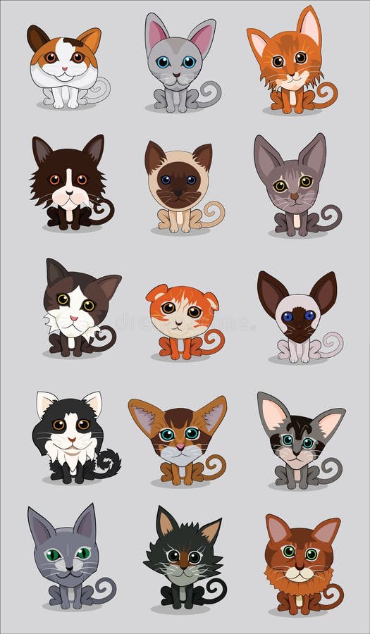 Grappige en leuke beeldverhaalkat royalty-vrije illustratie Grappige en leuke beeldverhaalkat royalty-vrije illustratie