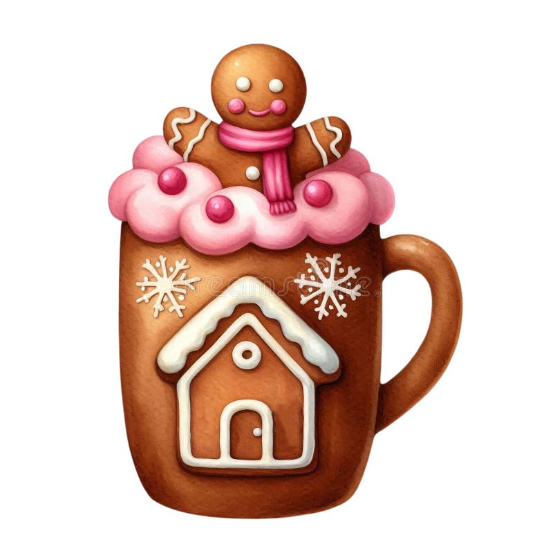 Grappige kerstkoffie royalty-vrije illustratie