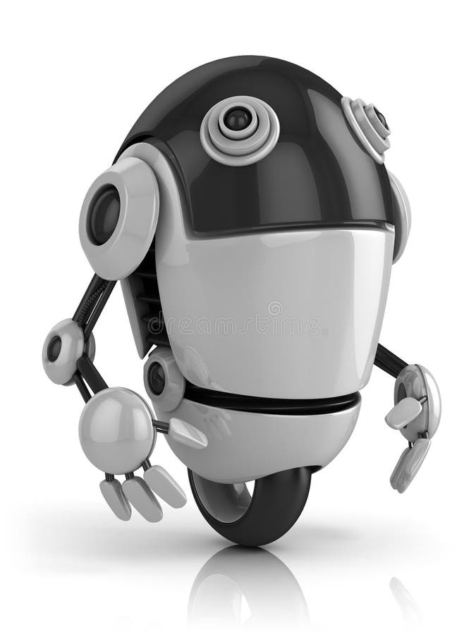 Grappige robot 3d illustratie