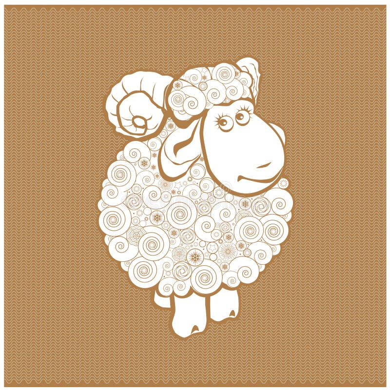 Grappige schapen vector illustratie Grappige schapen vector illustratie