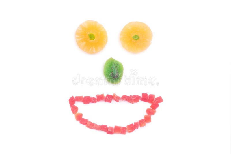 Grappige snuit van gedroogd fruit stock afbeeldingen Grappige snuit van gedroogd fruit stock afbeeldingen