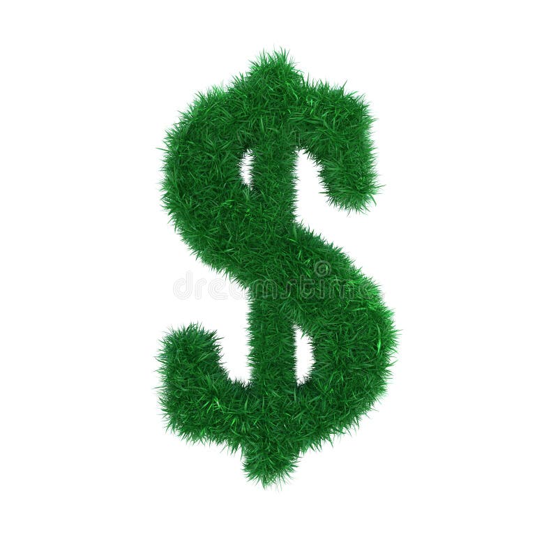 Grasdollarzeichen stock abbildung Grasdollarzeichen stock abbildung
