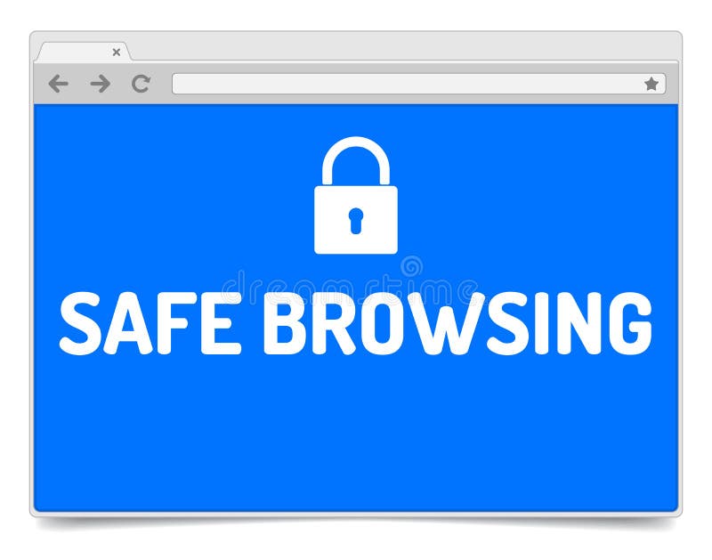 Grasendes Safe - geöffnete Internet-Browser Window auf weißem backgrou stock abbildung Grasendes Safe - geöffnete Internet-Browser Window auf weißem backgrou stock abbildung
