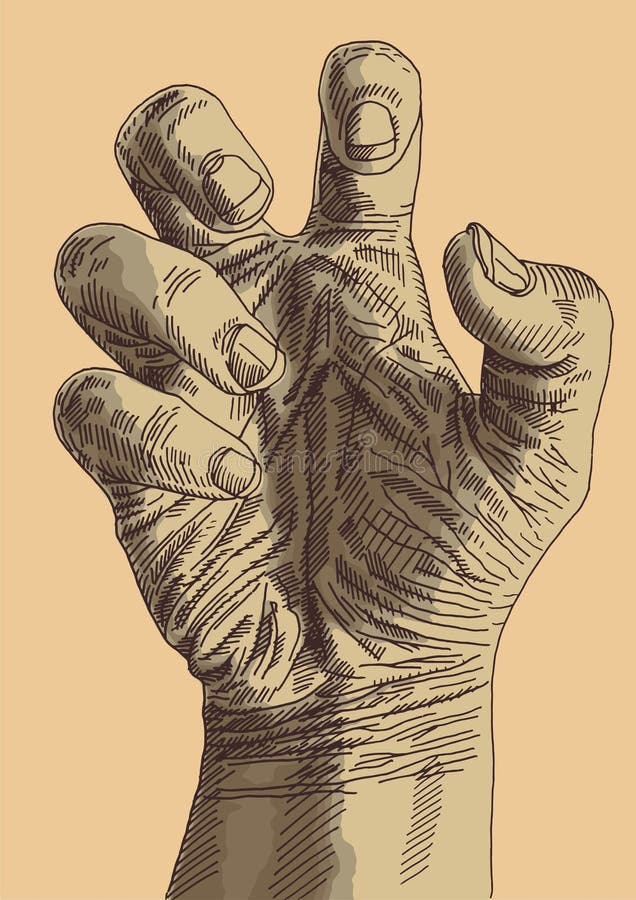 Grasping Hand. stock vector. Image of rebellion, gesture 9676595