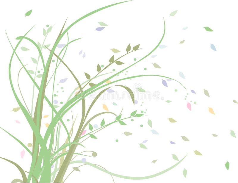 Grass and leaves