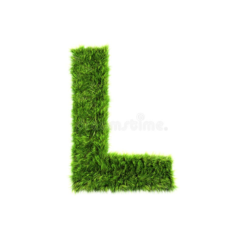 Grass letter stock illustration. Illustration of environment - 4253324