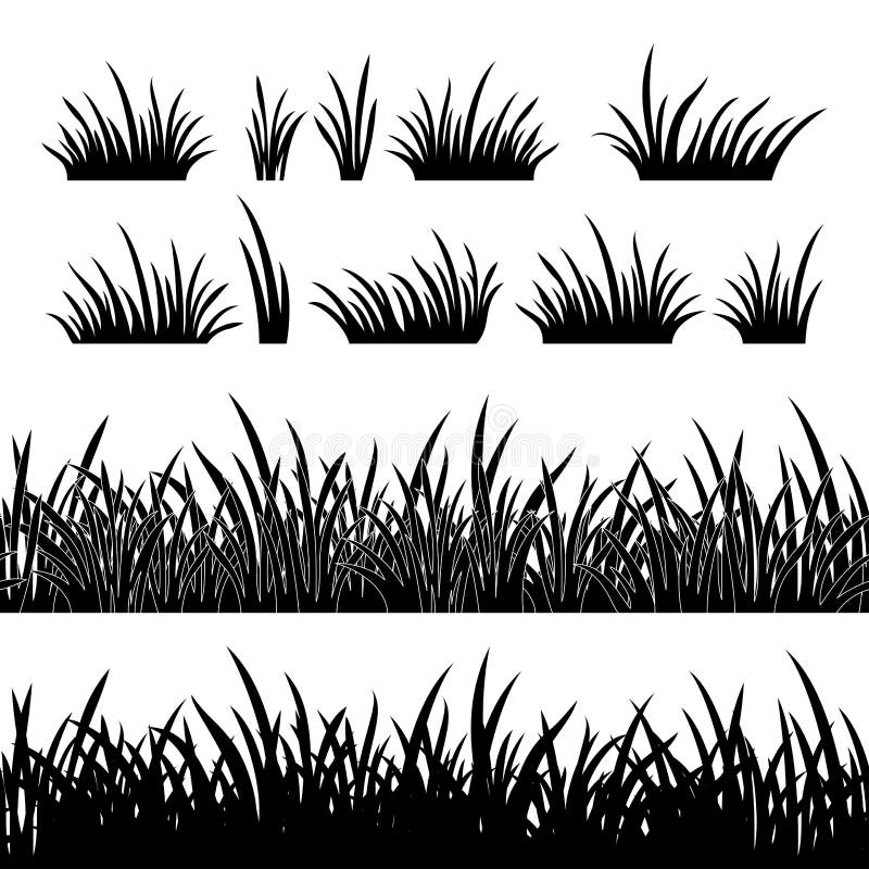 Grass silhouette, seamless