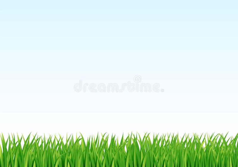 Grass and sky background vector illustration