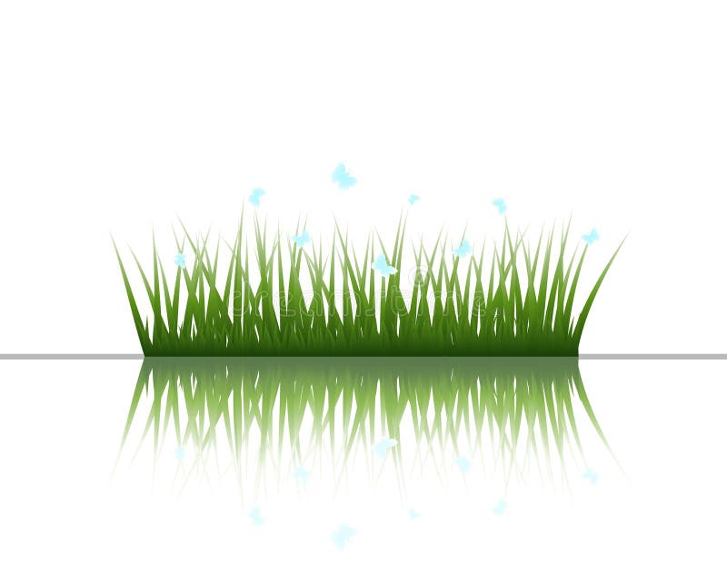 Grass on water stock illustration
