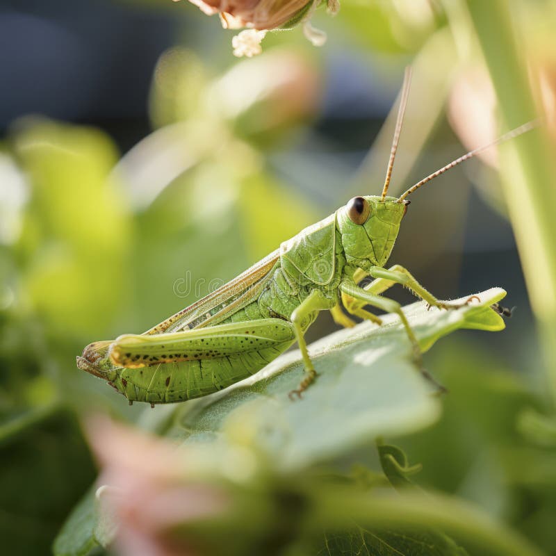 Sitting on a Cotton Plant Stock Photo Image of insect