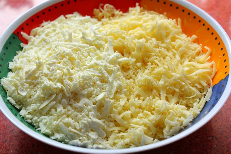 Grated cheese stock photo. Image of bowl, food, table 13391398