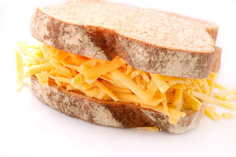 Grated Cheese and Wholemeal Bread Sandwich Stock Photo Image of dairy
