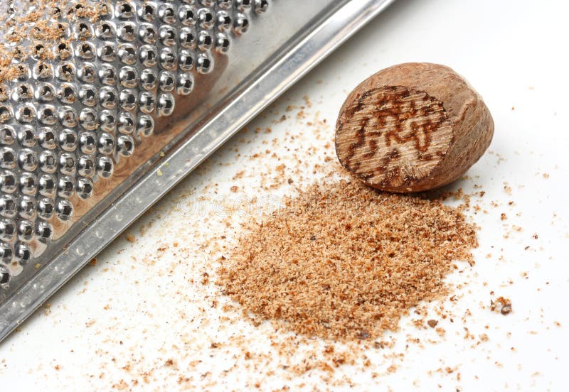 Grated nutmeg stock image. Image of food, scent, grater 6621961
