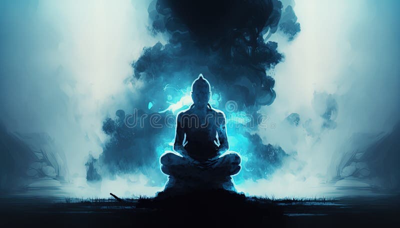 Grateful Meditation Conceptual Art Generative Ai Stock Illustration Grateful Meditation Conceptual Art Generative Ai Stock Illustration