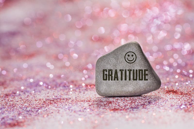 Gratitude engrave on stone