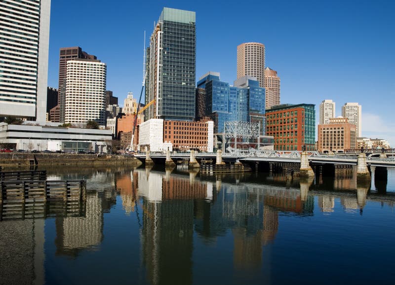 Grattacieli del centro di Boston fotografia stock Grattacieli del centro di Boston fotografia stock