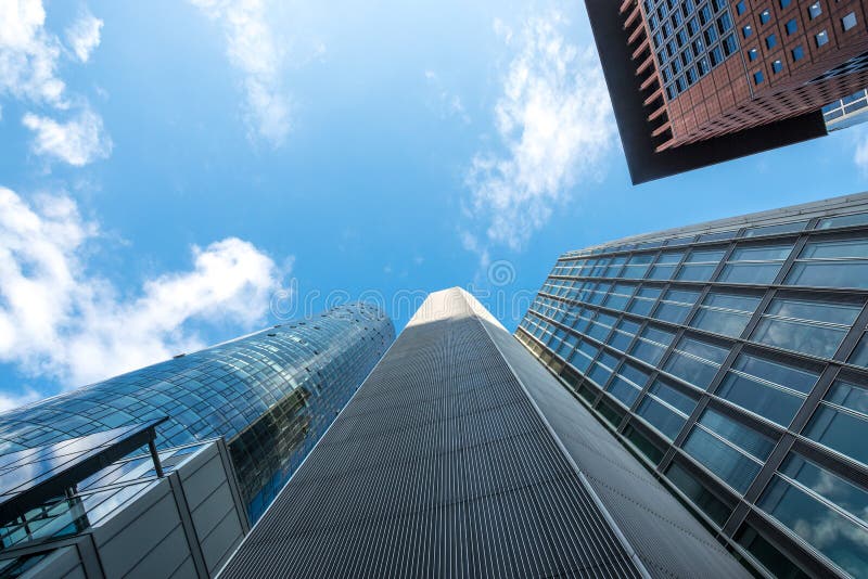 Grattacieli nella città di Francoforte immagini stock