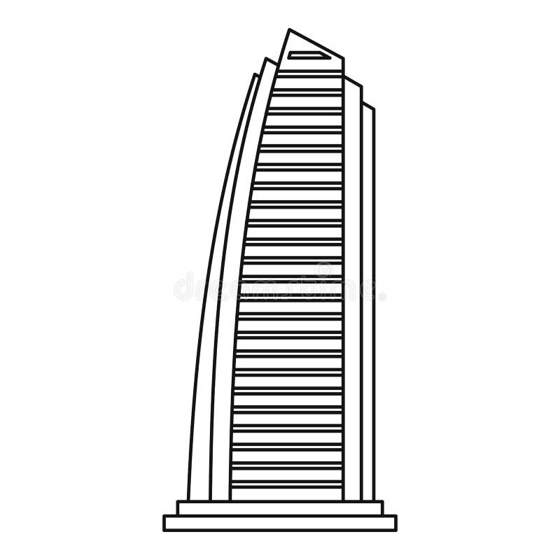 Gratte-ciel dans l'icône de Dubaï, style d'ensemble illustration de vecteur Gratte-ciel dans l'icône de Dubaï, style d'ensemble illustration de vecteur