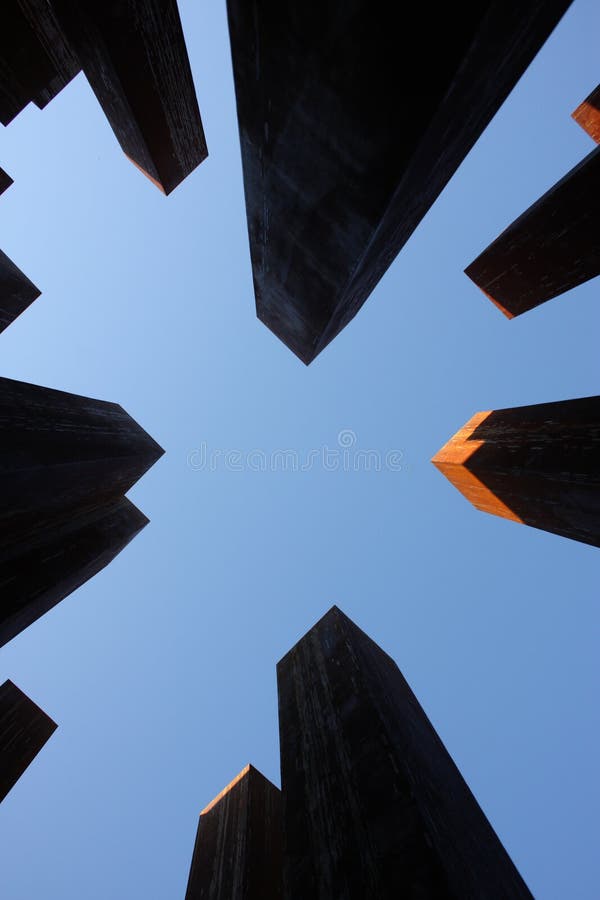 A part of Hungarian memorial, urbanization background. A part of Hungarian memorial, urbanization background