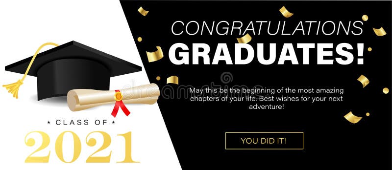 Gratulacje dla absolwentów. klasa 2021. szablon projektu klasyfikacji witryn internetowych powitanie blogów społecznościowych