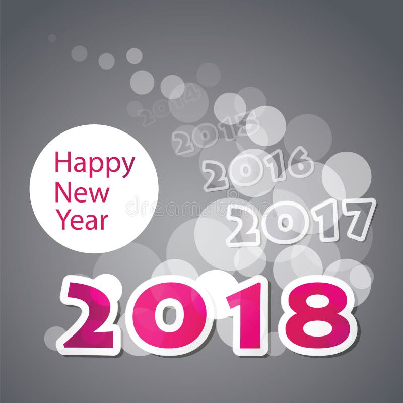 Gratulationer - för kort-, räknings- eller bakgrundsdesign för nytt år mall - 2018 royaltyfri illustrationer Gratulationer - för kort-, räknings- eller bakgrundsdesign för nytt år mall - 2018 royaltyfri illustrationer