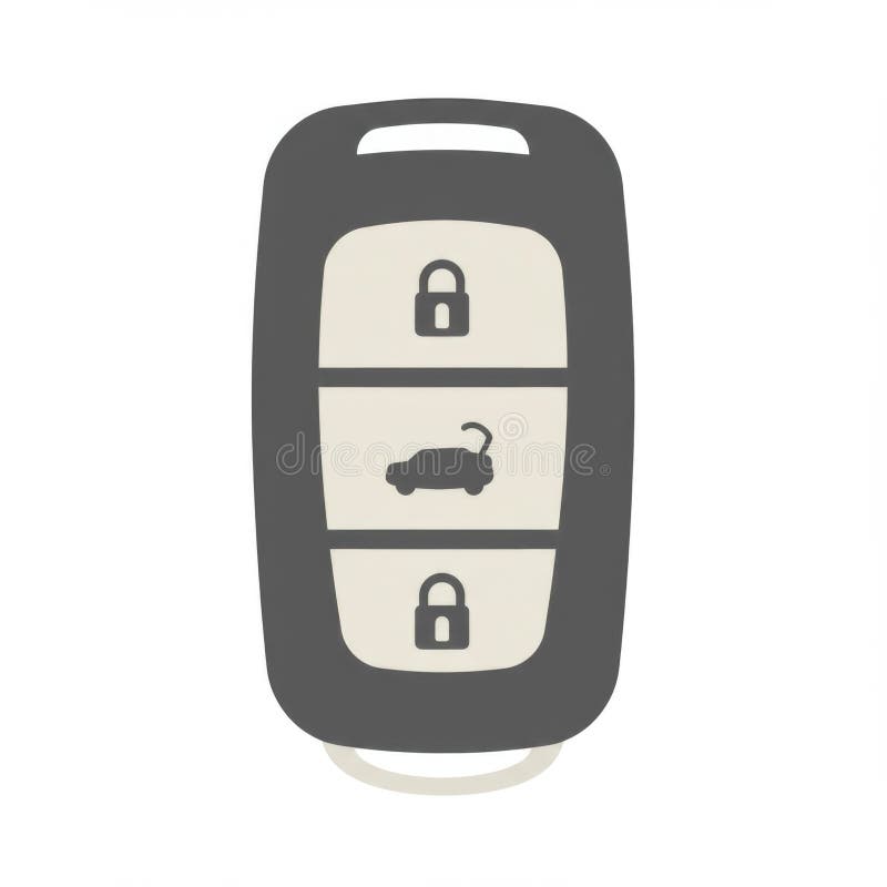 Graue Fernbedienung mit Sperrtaste und Entsperrtaste lizenzfreie abbildung