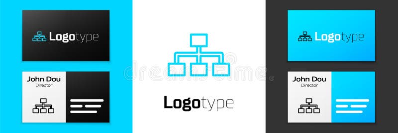 Graue Linie Geschäftshierarchie organogram Diagramm Info-Grafiken Symbol isoliert auf weißem Hintergrund. korporativesorganisatori vektor abbildung