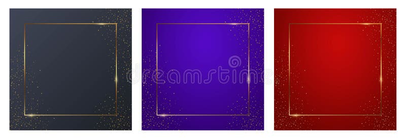 Graues Blaues Red Quadrat mit Thin geometrischem Grenzhintergrundsatz lizenzfreie abbildung