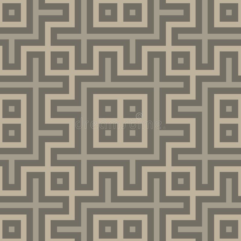 Graues nahtloses geometrisches Muster in der Volksart vektor abbildung Graues nahtloses geometrisches Muster in der Volksart vektor abbildung