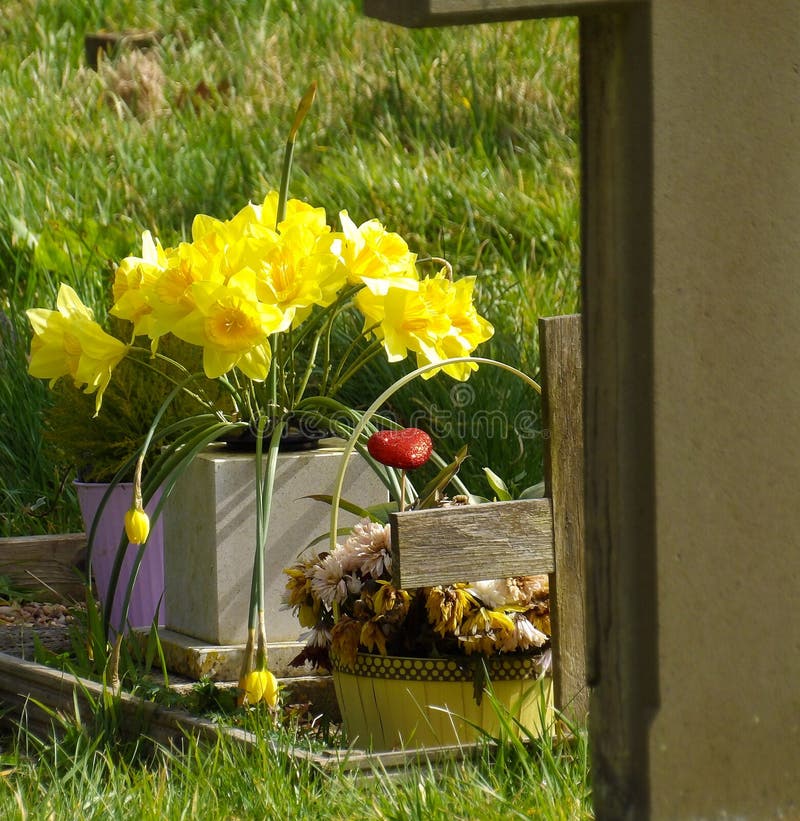 Lost of a Loved One is Never Easy. Stock Photo Image of graveyard