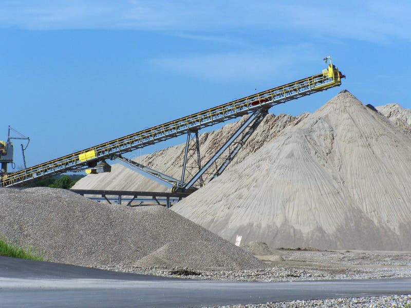 Gravel pit stock photo. Image of gravel, conveyor, stone 1066356