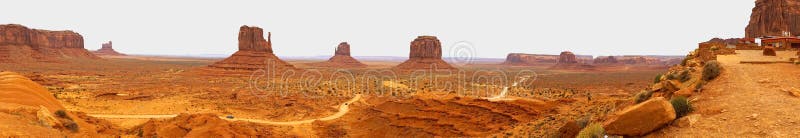 Panoramic View Monument Valley Utah Navajo Nation Recreation Area