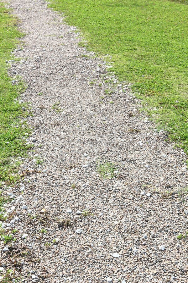 Gravel Walking Path Toward the Left Stock Photo Image of nature