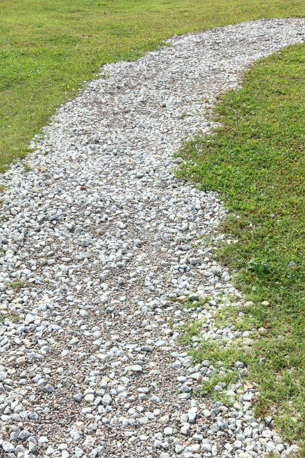 Gravel Walking Path Toward the Right Stock Image Image of loneliness
