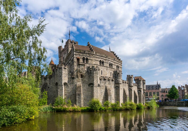 Gravensteenkasteel in Gent, België royalty-vrije stock fotografie Gravensteenkasteel in Gent, België royalty-vrije stock fotografie