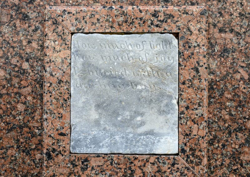 Gravestone inuti Freeman's Cemetery Memorial i Dallas, Texas arkivbild