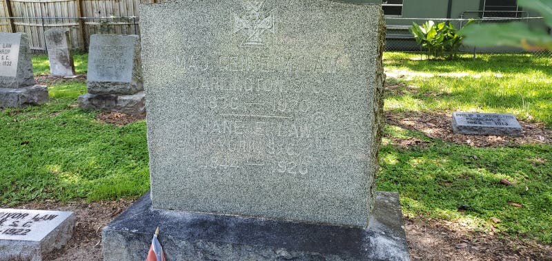 Gravestone at oak hill cemetery in Bartow Florida royalty free stock photos
