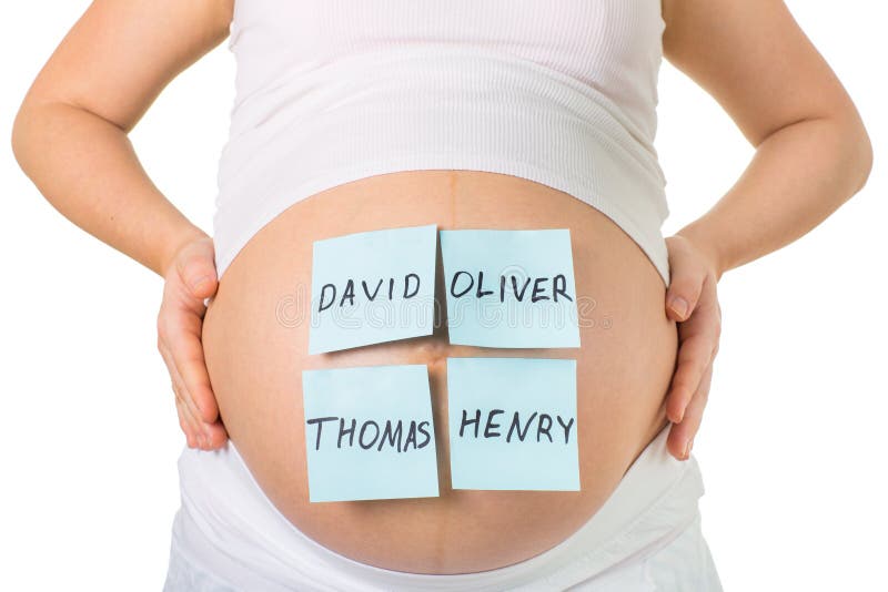 Gravidanza, ragazzo o ragazza ed il nome del bambino immagine stock Gravidanza, ragazzo o ragazza ed il nome del bambino immagine stock