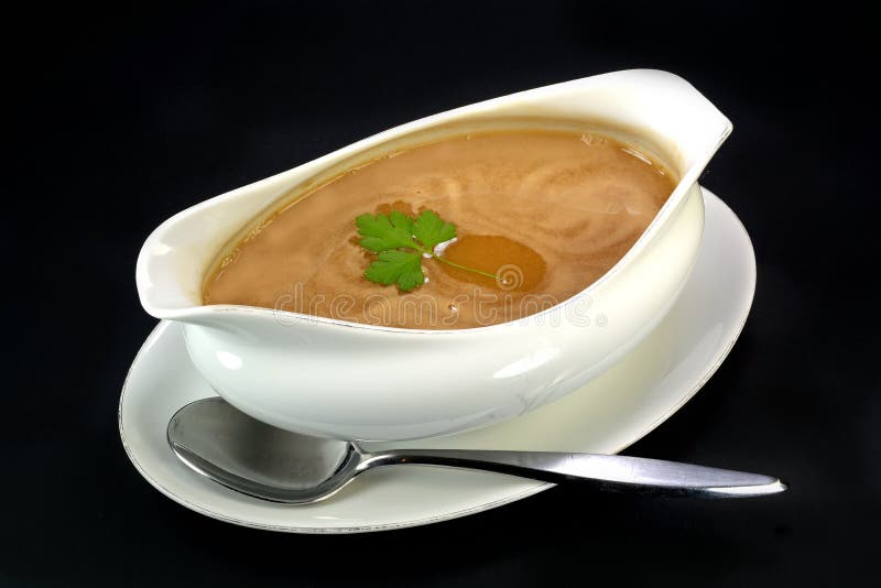Gravy bowl stock photo. Image of spoon, gravy, brown 36398286