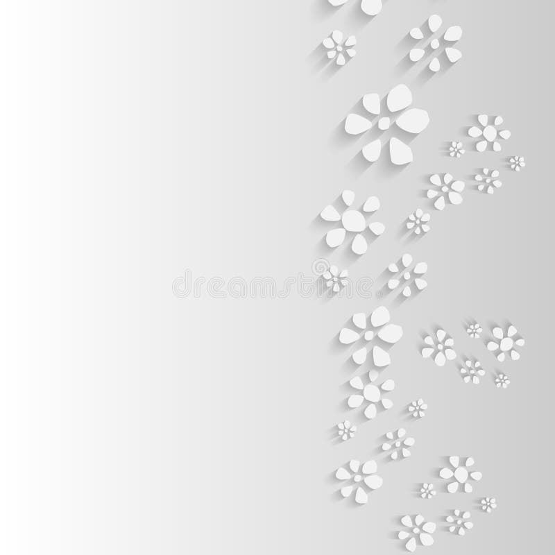 Gray Background with Flowers Stock Vector Illustration of circle